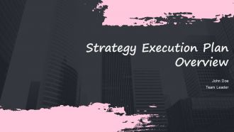 Strategy Execution Plan Overview PPT Demonstration ACP