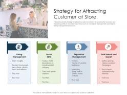 Strategy for attracting customer at store