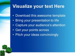 Strategy game powerpoint templates green dices business ppt designs