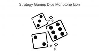 Strategy Games Dice Monotone Icon In Powerpoint Pptx Png And Editable Eps Format