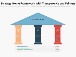 Strategy home framework with transparency and fairness