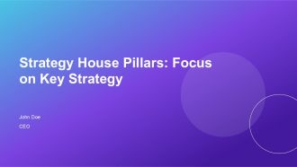 Strategy House Pillars Focus On Key Strategy PPT Structure AT