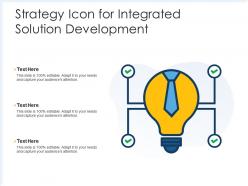 Strategy icon for integrated solution development