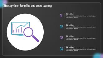 Strategy Icon For Miles And Snow Typology