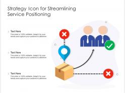 Strategy icon for streamlining service positioning