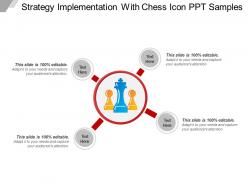 Strategy Implementation With Chess Icon Ppt Samples