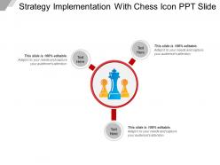 Strategy Implementation With Chess Icon Ppt Slide