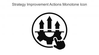 Strategy Improvement Actions Monotone Icon In Powerpoint Pptx Png And Editable Eps Format