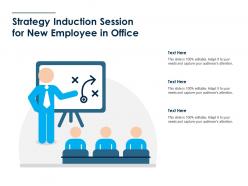 Strategy induction session for new employee in office