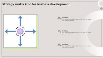 Strategy Matrix Icon For Business Development