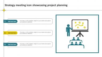 Strategy Meeting Icon Showcasing Project Planning