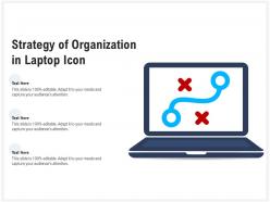 Strategy of organization in laptop icon