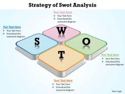 Strategy of swot analysis side view shown flat powerpoint diagram templates graphics 712