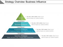 Strategy overview business influence ppt slides download