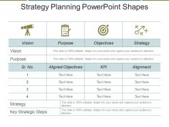 Strategy planning powerpoint shapes