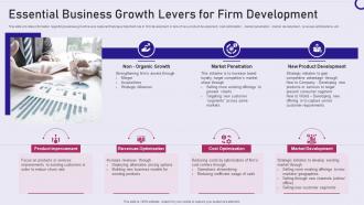 Strategy playbook essential business growth levers for firm development
