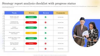 Strategy Report Analysis Checklist With Progress Status