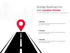 Strategy roadmap icon with location pointer