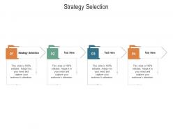 Strategy selection ppt powerpoint presentation outline styles cpb