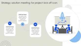 Strategy Solution Meeting For Project Kick Off Icon
