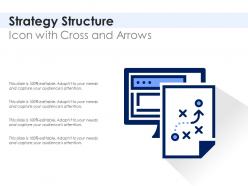 Strategy structure icon with cross and arrows