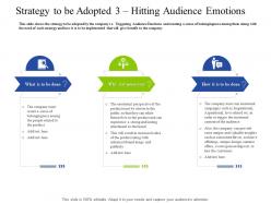 Strategy to be adopted 3 hitting audience emotions decrease customers carbonated drink company
