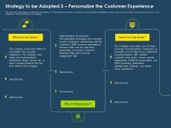 Strategy to be adopted 3 personalize the customer experience ppt mockup