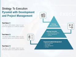 Strategy to execution pyramid with development and project management