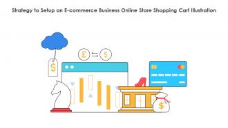 Strategy To Setup An E Commerce Business Online Store Shopping Cart Illustration