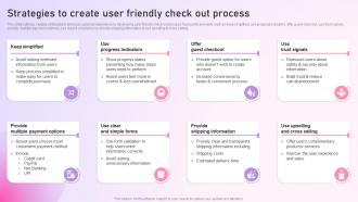 Strategy To Setup An E Commerce Strategies To Create User Friendly Check Out Process Strategy SS