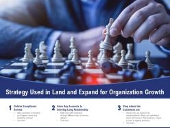 Strategy used in land and expand for organization growth