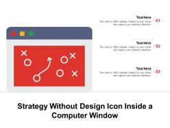 Strategy without design icon inside a computer window