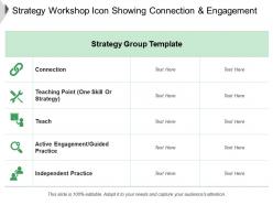 Strategy workshop icon showing connection and engagement