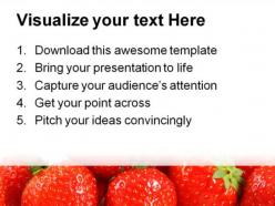 Strawberries food powerpoint templates and powerpoint backgrounds 0211
