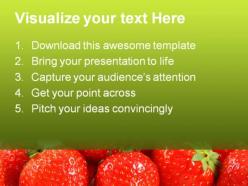 Strawberries food powerpoint templates and powerpoint backgrounds 0211