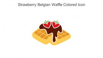 Strawberry Belgian Waffle Colored Icon In Powerpoint Pptx Png And Editable Eps Format