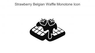 Strawberry Belgian Waffle Monotone Icon In Powerpoint Pptx Png And Editable Eps Format