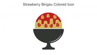 Strawberry Bingsu Colored Icon In Powerpoint Pptx Png And Editable Eps Format