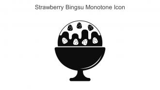 Strawberry Bingsu Monotone Icon In Powerpoint Pptx Png And Editable Eps Format