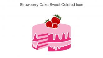 Strawberry Cake Sweet Colored Icon In Powerpoint Pptx Png And Editable Eps Format