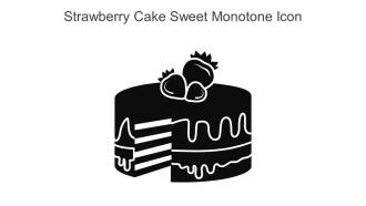 Strawberry Cake Sweet Monotone Icon In Powerpoint Pptx Png And Editable Eps Format