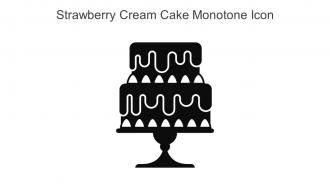 Strawberry Cream Cake Monotone Icon In Powerpoint Pptx Png And Editable Eps Format