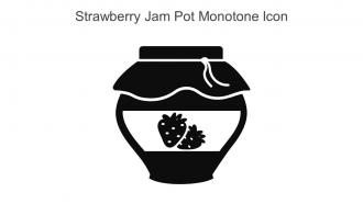 Strawberry Jam Pot Monotone Icon In Powerpoint Pptx Png And Editable Eps Format