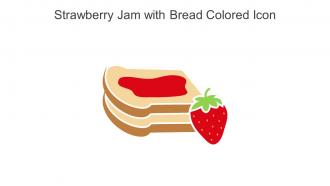 Strawberry Jam With Bread Colored Icon In Powerpoint Pptx Png And Editable Eps Format