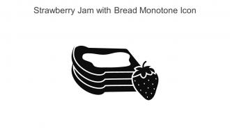 Strawberry Jam With Bread Monotone Icon In Powerpoint Pptx Png And Editable Eps Format