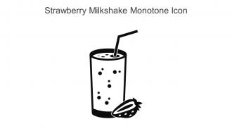 Strawberry Milkshake Monotone Icon In Powerpoint Pptx Png And Editable Eps Format