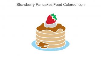 Strawberry Pancakes Food Colored Icon In Powerpoint Pptx Png And Editable Eps Format