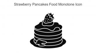 Strawberry Pancakes Food Monotone Icon In Powerpoint Pptx Png And Editable Eps Format