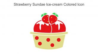 Strawberry Sundae Ice Cream Colored Icon In Powerpoint Pptx Png And Editable Eps Format