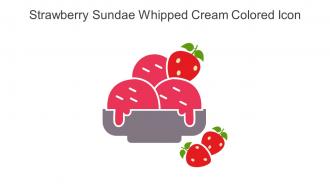 Strawberry Sundae Whipped Cream Colored Icon In Powerpoint Pptx Png And Editable Eps Format